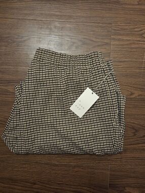 XXL Women's Houndstooth Pants - Brown/Black